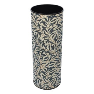Willow Bough Blue Tapestry Umbrella Stand For Sale