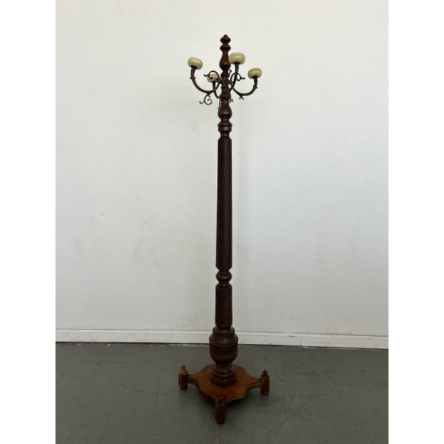 Victorian Antique German Barley Twist Hall Tree For Sale - Image 3 of 11