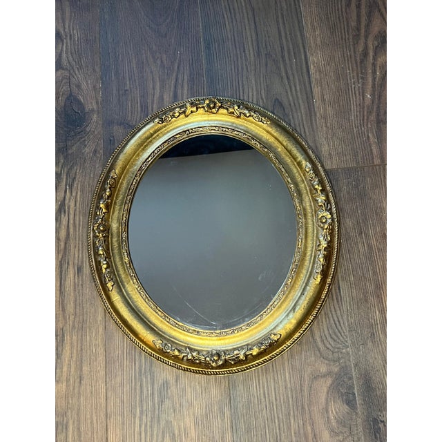 Art Nouveau Gold Leaf Wall Mirror, 1920s For Sale - Image 3 of 7