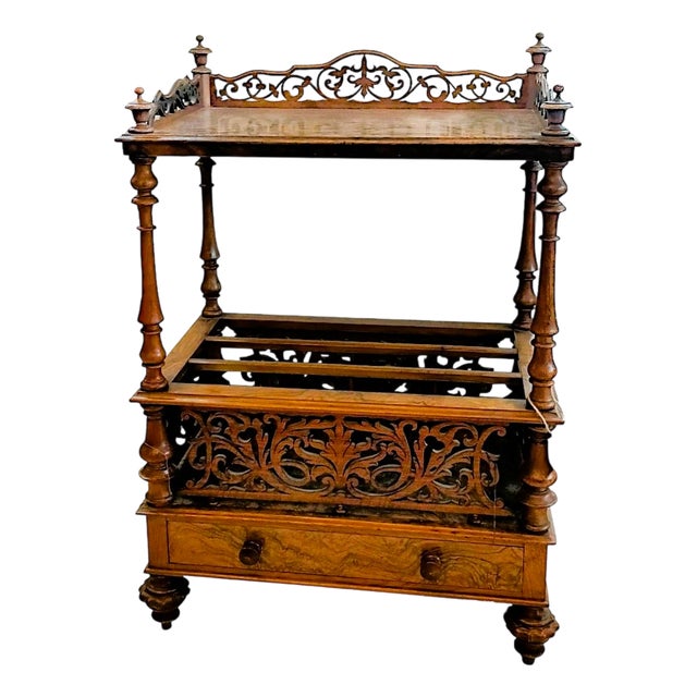 Bolognese Etagère in Olive Tree and Briar, 19th Century For Sale