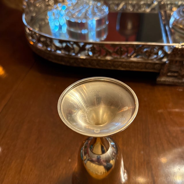 Mid 20th Gorham Century Sterling Silver Goblets L Monogram - Set of 12 For Sale - Image 6 of 6