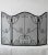 French Vintage French Style Black Mesh Fireplace Screen Metal Scrollwork Details For Sale - Image 3 of 11