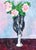 Lavender Three French Roses in a Vase, Oil Painting For Sale - Image 8 of 8