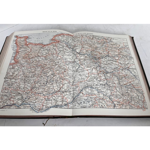Antique French Illustrated Leather Bound Geography Book For Sale - Image 14 of 16