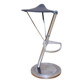 Frenesi Aluminum Stool by Ramón Benedito for Group Transatlantic, Spain, 1980s For Sale