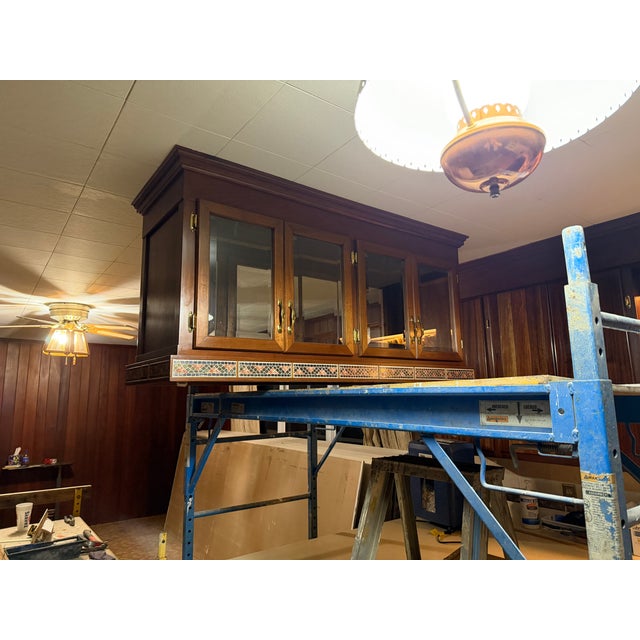 1990s 1990s Custom/Handmade Solid Walnut Display Cabinet For Sale - Image 5 of 5