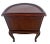 Late 20th Century China Cabinet Demilune Half Moon Shape Curio Display, Led Lighted, Beveled Glass For Sale - Image 9 of 14