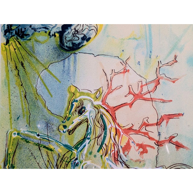 Salvador Dali, Neptune, Original Hand Signed Color Lithograph and Relief on Paper, 1983 For Sale - Image 10 of 12