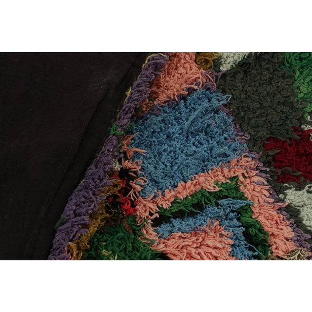 Textile Vintage Moroccan Runner Rug With Polychrome Geometric Patterns, From Rug & Kilim For Sale - Image 7 of 7