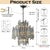 Elevate your home with this breathtaking modern K9 crystal chandelier featuring a sleek black metal frame paired with...