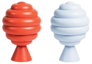 Small Beebee Jars in Orange and Blue by Made by Choice, Set of 2
