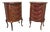 French Louis XV Style Bow Front Bedside Chests of Drawers, 1920, Set of 2 For Sale