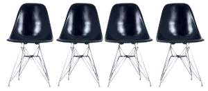 Dining Chairs DSR by Charles & Ray Eames for Herman Miller, 1970s, Set of 4