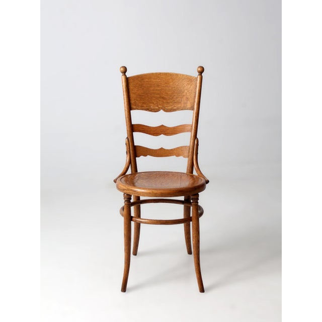 Antique Continental Bentwood Ladder-Back Side Chair For Sale - Image 6 of 13