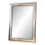 Large Vintage Deknudt Beveled Panel Mirror – Silver and Black, Belgium, 1980s For Sale