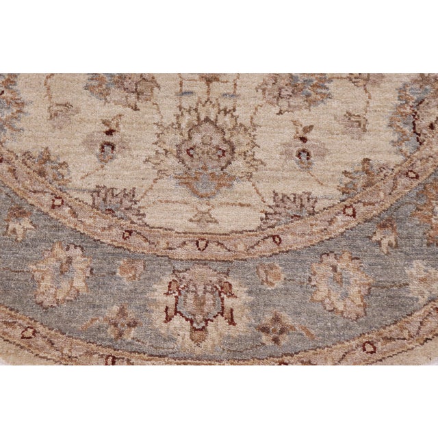 Textile Boho Chic Ziegler Ivory/Gray Wool Runner Rug- 4'0'' X 4'1'' For Sale - Image 7 of 10