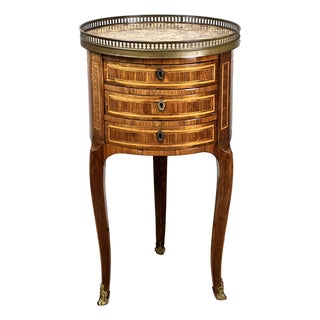 Antique French Louis XV Kingwood Parquetry Chiffonière Table C. Late 18th Century Stamped f.a. Mondon Attr. François-Antoine Mondon For Sale