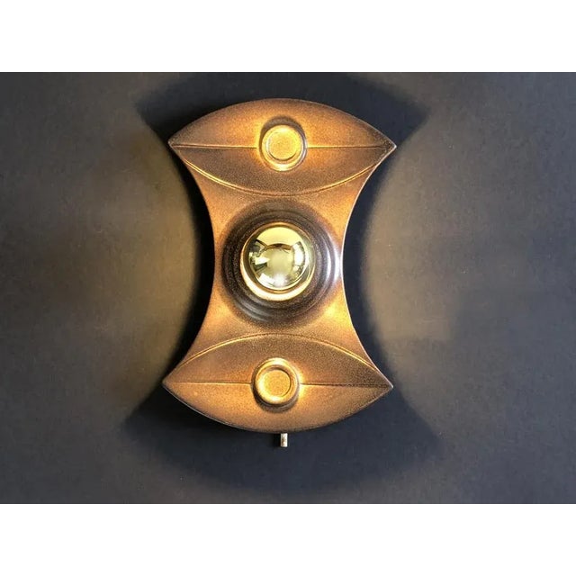 Fantastic wall or ceiling lamp, attributed to pan, germany. unusual shape - abstract design in 3d. simply wonderful design...