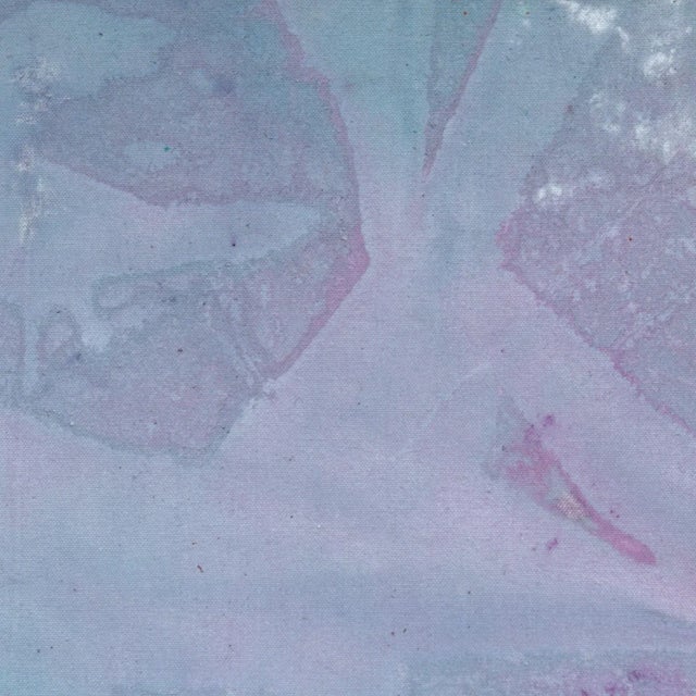 Contemporary Blue Abstract Artwork - Concrete Sunset Blue I - Contemporary Original Expressionist Landscape Mixed-Media Painting by Jason DeMeo For Sale - Image 3 of 10