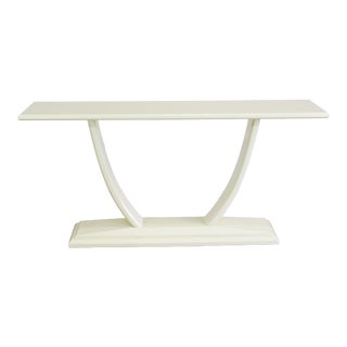 Arch Deco Style Curved Lacquered Console Table For Sale