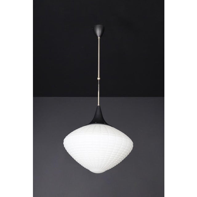 Large Mid-Century Pendant in Opaline Glass, Europe, 1950s For Sale - Image 16 of 18