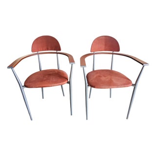 1980s Attributed to Post Modern Italian Pair of "Stiletto" Chairs For Sale