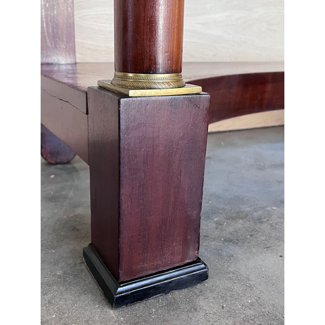 Antique French Empire Fruitwood Console Table with drawer, Early 20th Century For Sale - Image 14 of 18