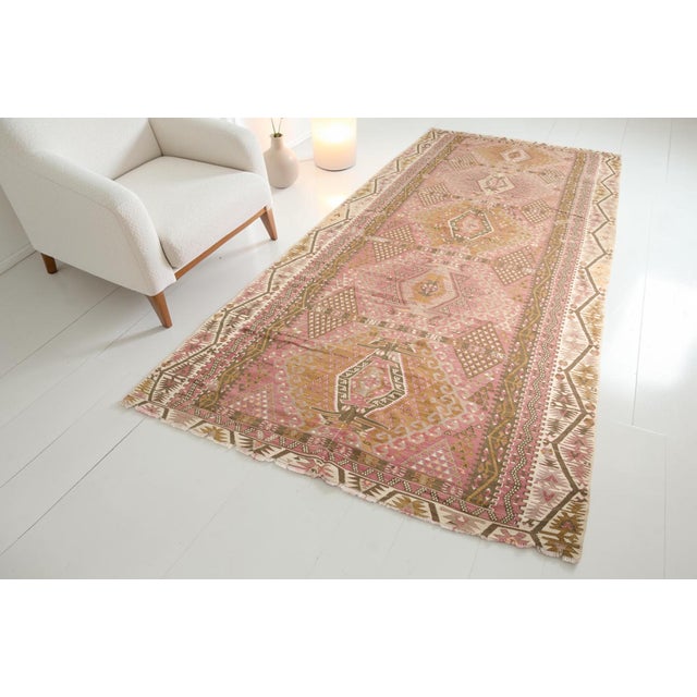 Mid 20th Century Oversize Handwoven Kilim Rug For Sale - Image 6 of 10