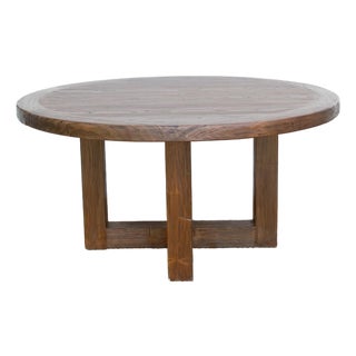 Large 60" Dm Rustic Elegant Reclaimed Elm Table For Sale