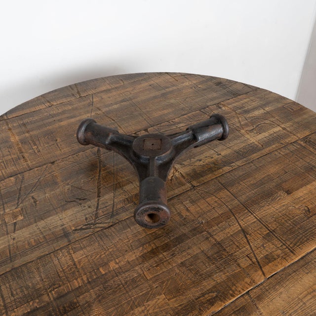 Early 20th Century Wine Tasting Table With Wine Press Base For Sale - Image 4 of 14
