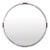 Cb2 Demi Round Acrylic Brass Accents Mirror For Sale