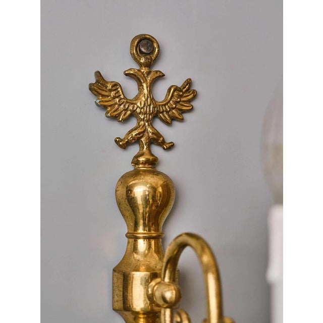 Dutch Wall Lamp in Brass For Sale - Image 4 of 8