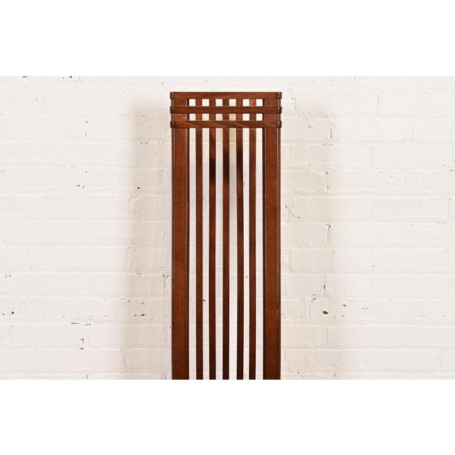 Frank Lloyd Wright Style Arts & Crafts High Back Dining Chairs, Set of Four For Sale In South Bend - Image 6 of 13