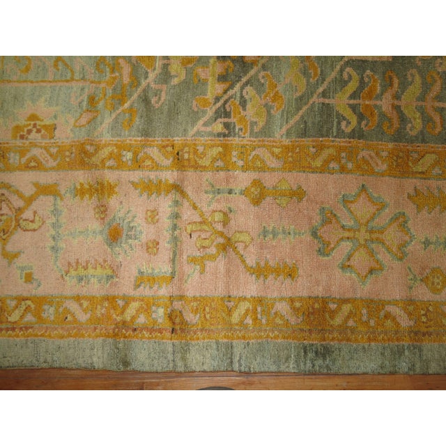 Antique Turkish Oushak Decorative Rug For Sale - Image 4 of 18