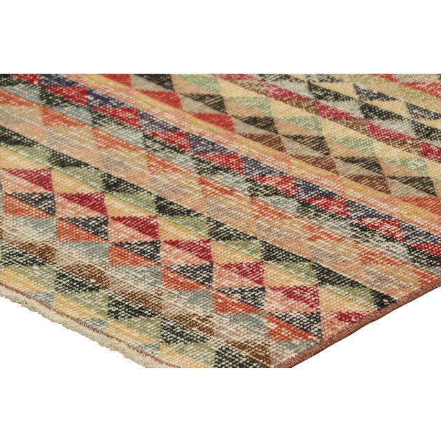 Vintage Zeki Müren Rug With Polychromatic Geometric Patterns From Rug & Kilim For Sale In New York - Image 6 of 7