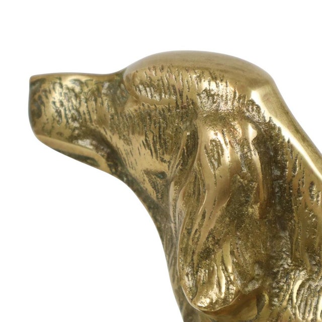 Gold Vintage Brass Bookends for Irish Setter Dogs, 1970s, Set of 2 For Sale - Image 8 of 15