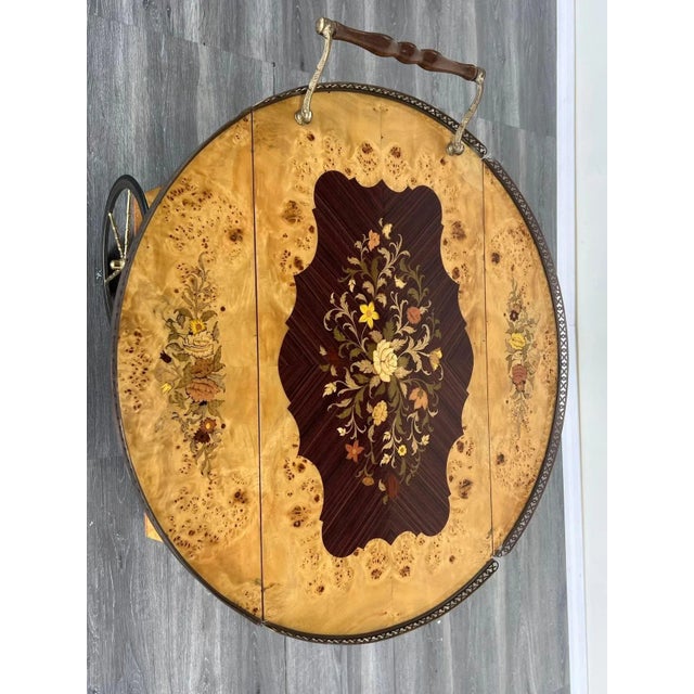 Vintage Classic Aldo Tura Italian Bar Cart For Sale In Miami - Image 6 of 9