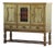 Vintage Oak Brutalist Display Cabinet with Leaded Glass in the style of Kjærnulf, Denmark, 1960s For Sale