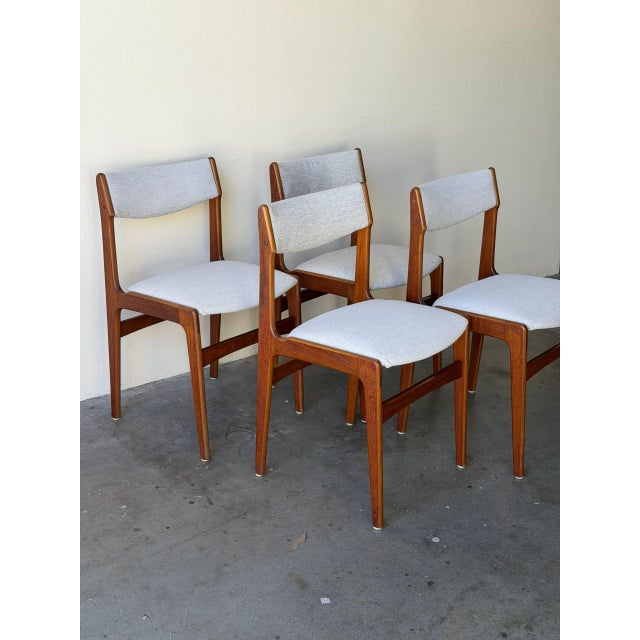 1960s Teak Dining Chairs in Style of Erik Buch Set of 4 Danish Mid Century Modern Scandinavian Vintage 1960s For Sale - Image 5 of 11