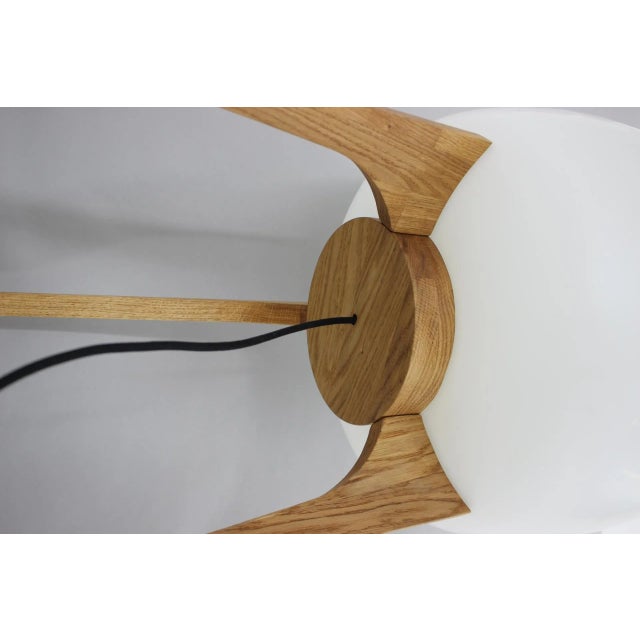 Upcycled Glass and Oak Lamp, 1970s For Sale - Image 3 of 12