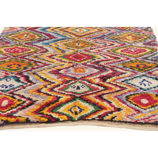 Berber Tribes of Morocco Vintage Azilal Moroccan Rug, 04'07 X 07'07 For Sale - Image 4 of 10