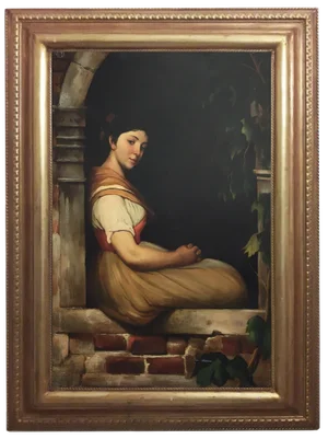 Giovanni Santaniello, Portrait of a Young Woman, 2002, Oil on Canvas, Framed