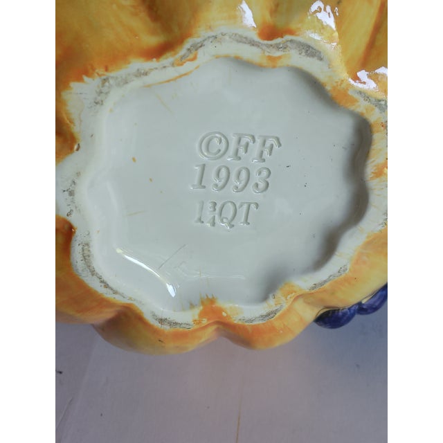 Ceramic Vintage Ceramic Water Pitcher "Thanksgiving Banquet" by Fitz and Floyd 1993-98 For Sale - Image 7 of 7