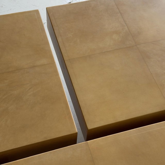 Wood 1970s Lacquered Goatskin Coffee Table Attributed to Aldo Tura For Sale - Image 7 of 9