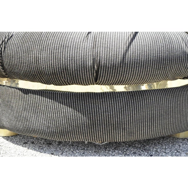 Wood Late 20th Century Mid Century Modern Milo Baughman Style Round Black Club Lounge Chair - A Pair For Sale - Image 7 of 12