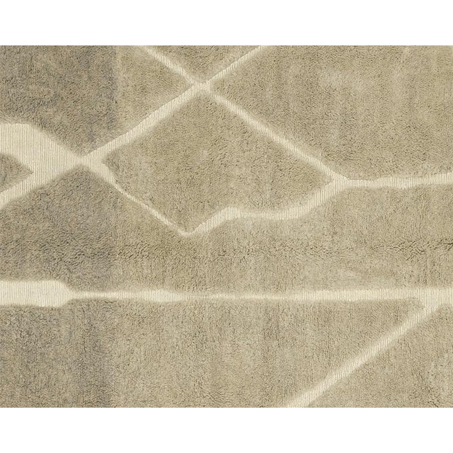 Hand-Knotted Wool Rug by Azele Studio For Sale - Image 6 of 10