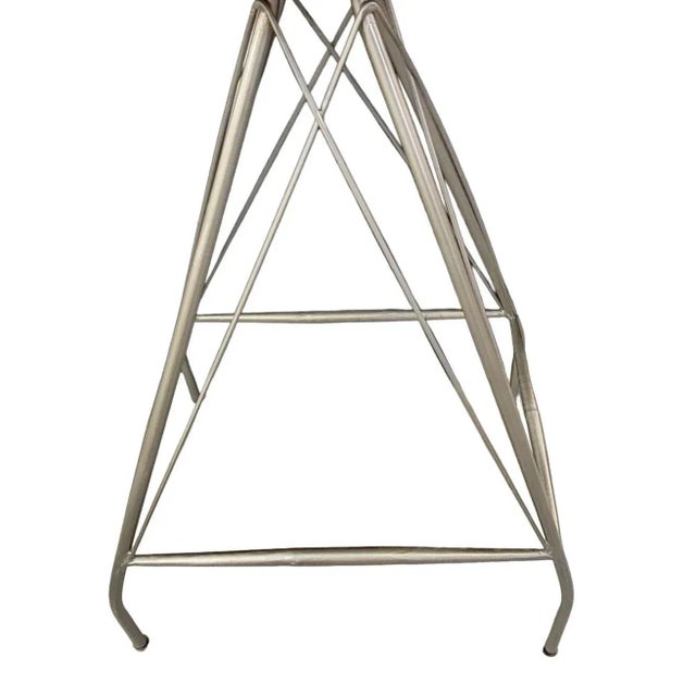 Metal 1970s Industrial Bar Cabinet on Metal Stand For Sale - Image 7 of 8