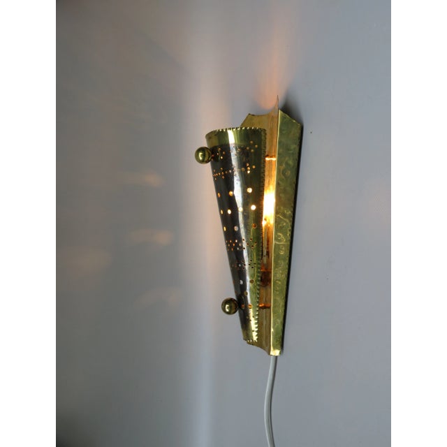 Metal Brass Wall Lights, 1950s, Set of 2 For Sale - Image 7 of 17