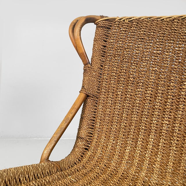 Vintage Italian Art Deco Chairs in Rattan, 1930s, Set of 4 For Sale - Image 6 of 18
