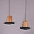 Mid-Century Modern Hanging Lamps in Wicker, Black Metal, and Glass, 1950s, Set of 2 For Sale - Image 3 of 8